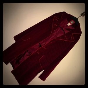 Über Hip Burgundy Velveteen Waistcoat